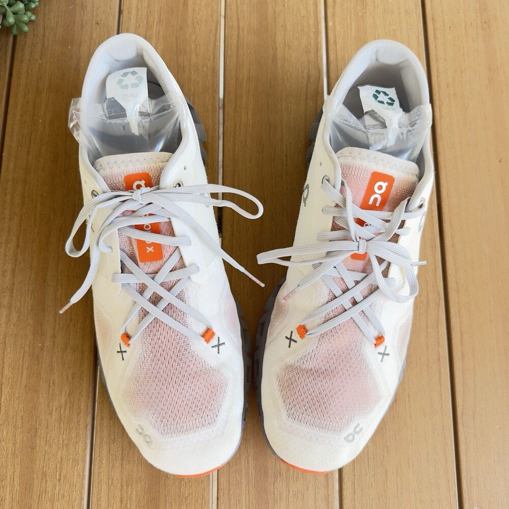 On Cloud X 3 Men’s 13 Ivory Alloy Orange Running Training Shoes 60.98254
